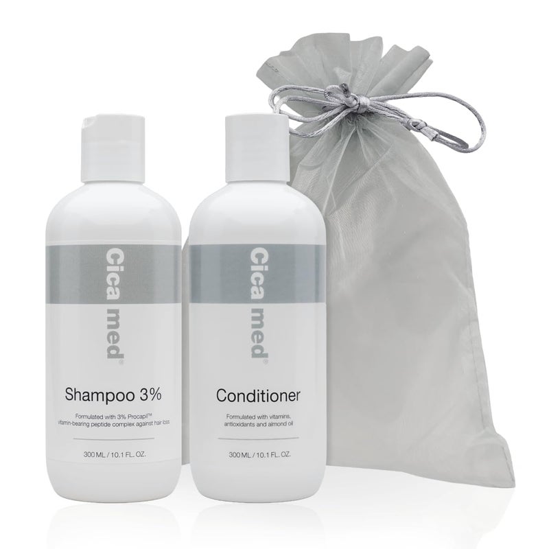 Cicamed Hair Loss Treatment Kit â€“ Shampoo & Conditioner with Procapil, Vitamin B5, & Wheat Protein for Stronger, Healthier Hair - Silicone & Sulfate Free - Image 1